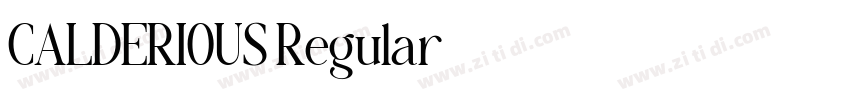 CALDERIOUS Regular字体转换